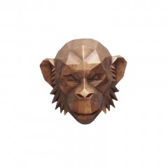 MONKEY HEAD BRONZE WALL DECO 